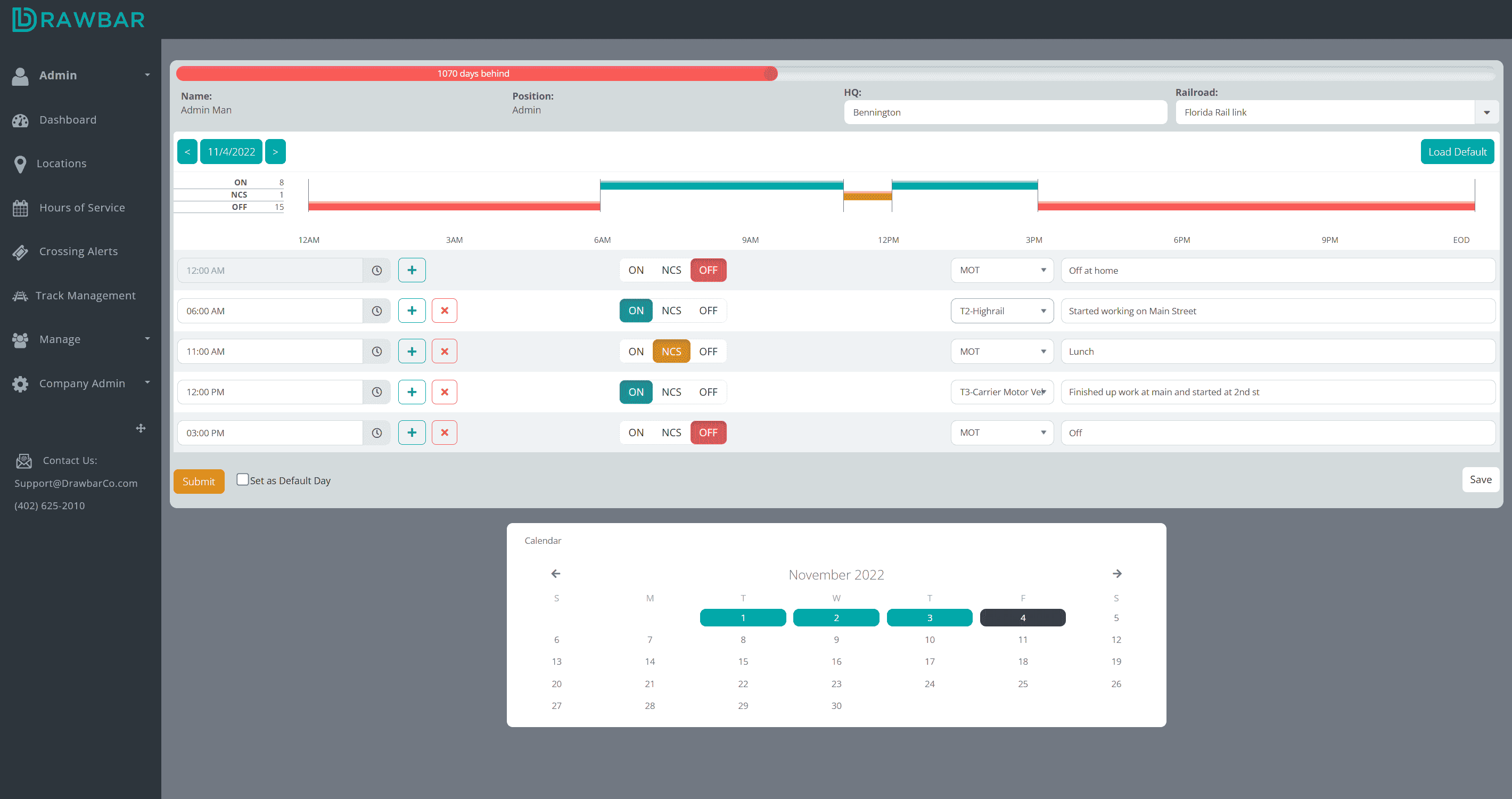 Carousel 6 - Drawbar Railroad Software